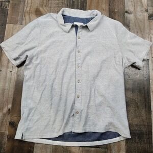 Carbon 2 Cobalt Textured Waffle Knit Polo Shirt Mens size XL Cotton Polyester